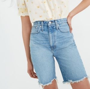 Madewell High-Rise Long Denim Shorts NWT